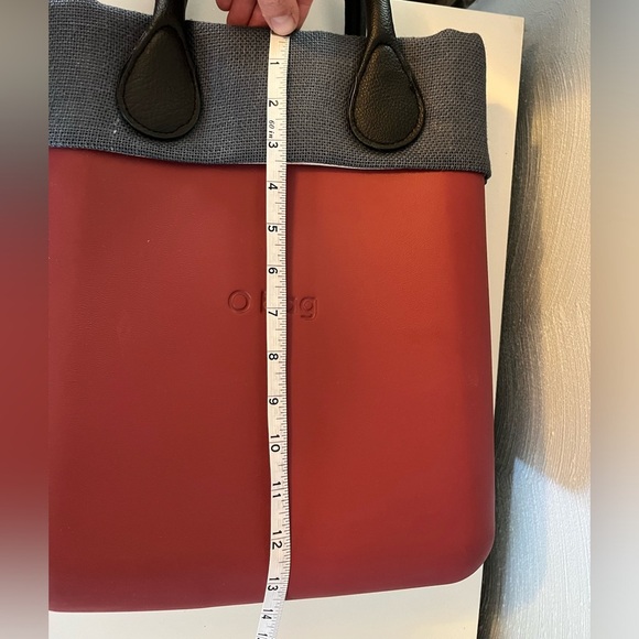 Red O Bag Shoulder Bag Double Handle Waterproof Purse Reusable Durable Basic - Picture 12 of 13